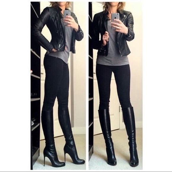 Black Fleece Lined Hight Waist Leggings - Picture 5 of 6